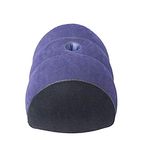 Inflatable Portable Sexy Pillow Lounge Aid Positioning Travel Pillow Triangle Wedge Adult Couple Game Toy Magic Cushion (Blue, B)
