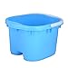 Foot Spa Bucket with Handle and Removable Rollers for Massage (Blue)