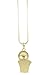 Gold Flat Basketball and Net Pendant Necklace