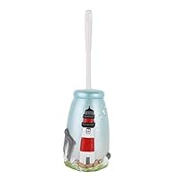 ViaGasaFamido Toilet Brush and Holder with Soft Bristle, Resin Toilet Cleaning Brush for Bathroom Toilet-Ergonomic, Elegant, Durable, Deep Cleaning