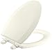 KOHLER K-4712-T-96 Triko Elongated Molded-Wood Toilet Seat with Color-Matched Hinges, Biscuit
