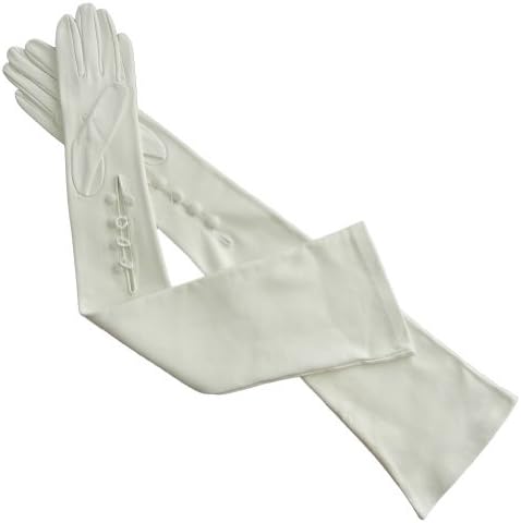 Opera Length 16" Italian Leather Gloves with 3 Buttons At the Wrist. By Solo Classe