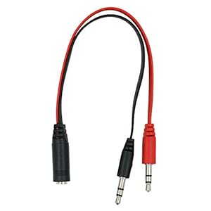 Gam3Gear 3,5 mm jackplug Y splitter audiokabel stereo audio aansluiting op 2 stekkers aparte microfoon hoofdtelefoon…