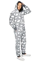 Tipsy Elves Men's Polar Bear Cozy Jumpsuit - Funny