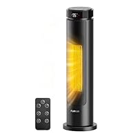 FLANUR Space Heaters for Indoor Use Large Room, 1500W Portable Electric Heater with Remote, 5 Modes, Safety Protection & Child Lock, 12H Timer, Oscillation Heater for Bedroom Home Office Black 1Pack