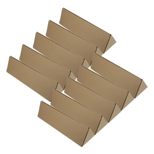 Gatuida 10pcs Kraft Triangle Storage Tube for Documents Shipping Box Red Wine Packaging