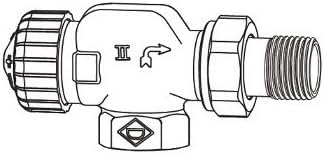 Heimeier Thermostatic Radiator Valve V-exakt II 1/2 Inch Axial Shape 3710-02.000 Silver