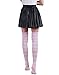 Women's Extra Long Striped Socks Over Knee High Opaque Stockings (Pink & White)
