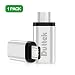 Duttek USB3.1 Type C OTG Adapter, USB C Female to Micro USB Male OTG (On The Go) Converter Data Sync Adapter for Galaxy S7,S7 Edge, LG G4, Nexus 6 (Silver-OTG)