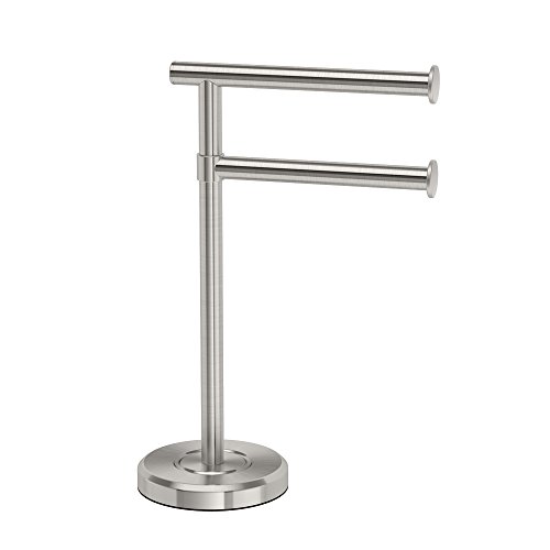 Gatco 1472sn Latitude Ii Minimalist Bathroom Counter Top 2 Arm Pivot Hand Towel Holder 12 Height Satin Nickel Buy Online In Belize Gatco Products In Belize See Prices Reviews And