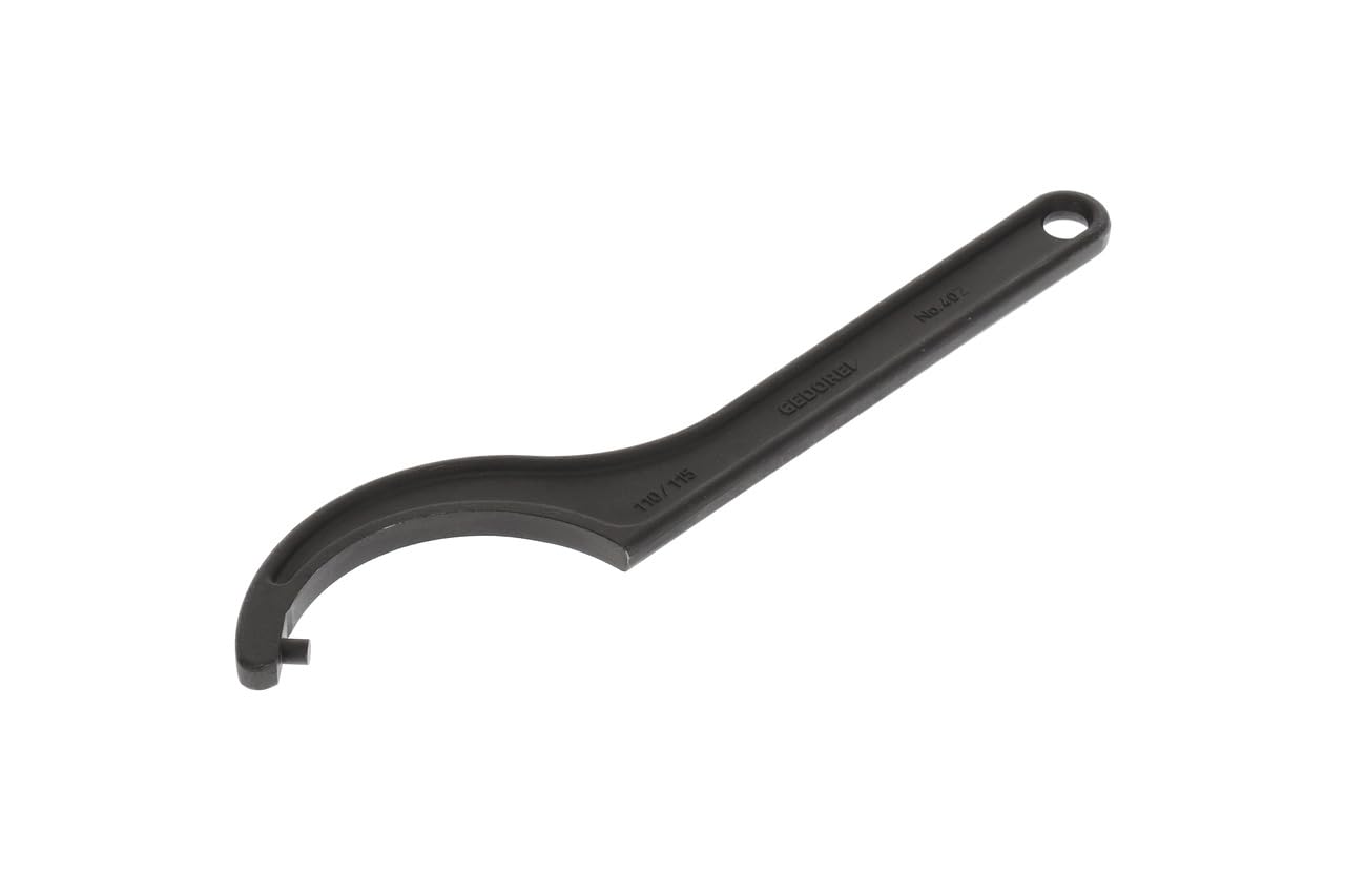 GEDORE Hook spanner with pin, for Capstan nuts, AF 110-115 mm, Tip dia. 8 mm, Ratchet spanner, 40 Z 110-115