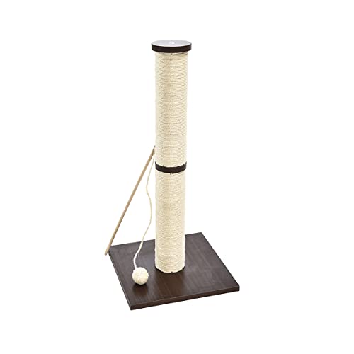 Amazon Basics Cat Scratching Post Tree - 12 x 12 x 25 Inches, Burgundy