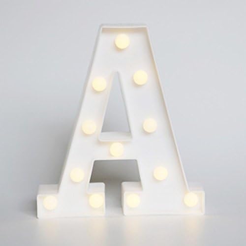 LED Light Up , Alphabet Letter Lights for Festival Decorative, Letter, Party, Wedding (A)