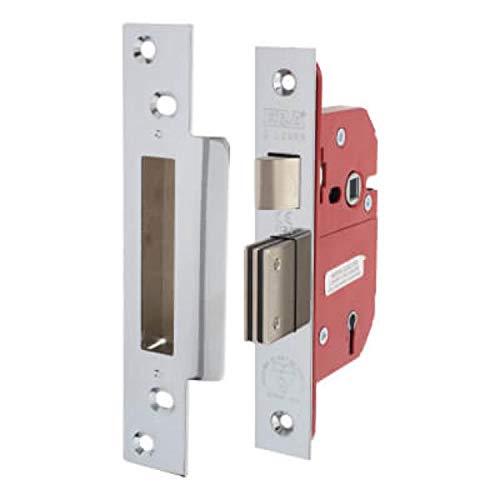 ERA Fortress 5 Lever Mortice Sashlock - (British Standard) - 3" Satin Chrome Sashlock