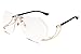 FEISEDY Retro One Piece Rimless Oversized Sunglasses for Women Vintage Inspired Sunglasses B2490 (z-clear, 65)