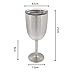 Stainless Steel Wine Glasses, 1 Pcs 10oz 400ml Vacuum 304 Stainless Steel Cocktail Glass Wine Goblet Glass Great for Daily, Camping & Picnics Silver