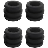 YTgilo 4PCS Football Table Rubber Buffer Foosball Machine Rubber Parts Beer Keg Rubber Thru Protective Piece for Cabinet Interior Walls for Standard 5/8 Inch Foosball Poles Black