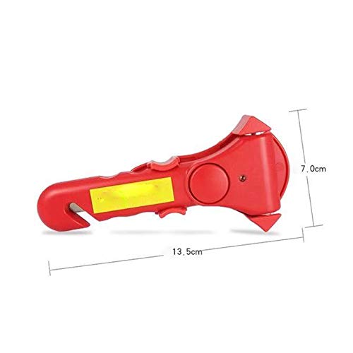 zyh Rode noodhamer,Noodsituatie gebroken vensterhamer 2 in 1,Mini Emergency Rescue Car Safety Hamer (1 Item) - Afbeelding 3