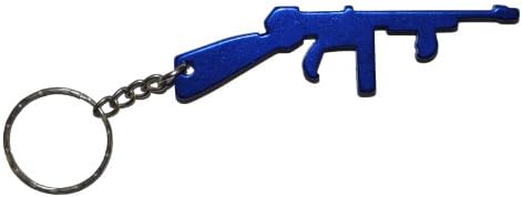 Blue Tommy Gun Keyring / Bottle Opener