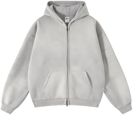 DXSHCV Oversized Mens Hoodies Vintage Hoodie for Men Zip Up