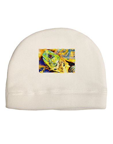 TooLoud Menacing Turtle Watercolor Child Fleece Beanie Cap Hat