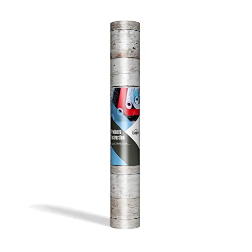 Livelynine Peel and Stick Wallpaper Shiplap Contact Paper Decorative 17.7"x78.8" Wood Bulletin