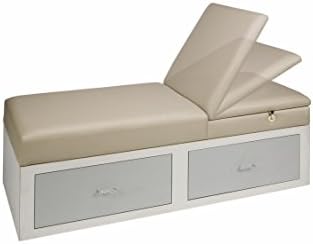 Row Medical 19-04 Recovery Couch Bariatric Table, ADJ Backrest, Brown Sugar