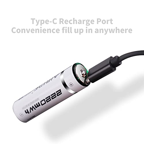 AIRIDE USB Rechargeable AA Batteries, Lithium Ion 1.5V High Capacity