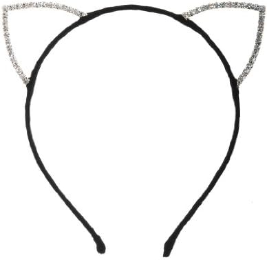 Dani's Choice Rhinestone Cat Ear Candy Color Headband (Black)