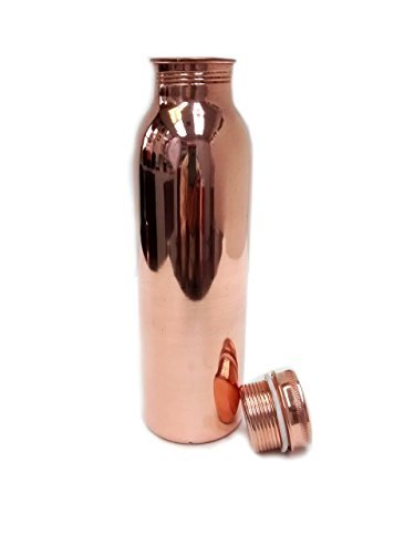 American Ayurveda 100 % Pure Copper Water Bottle Joint Free, Leak Proof, Tumbler, Flask, Yoga, Health Benefits, Natural Alkaline Water by American Educational Products