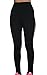 Dona Michi Women Yoga Running Sport Pants High Waist Cropped Legging Fitness Trouser_Black