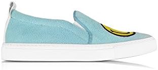Joshua Sanders Women's 10048Srw Light Blue Fabric Slip On Sneakers