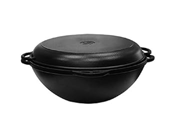 Kazan BRATTOPF Kessel BRÄTER mit Pfanne Deckel aus GUSSEISEN d400, V10L. SYTON.