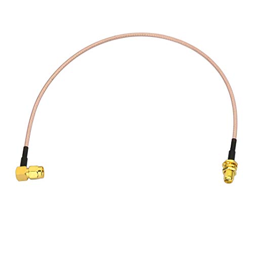Bingfu RP-SMA Female Bulkhead Mount to RP-SMA Male Right Angle RG316 WiFi Antenna Extension Coaxial Cable 30cm 12 inch (2-Pack) for WiFi Router Wireless PCI Express PCIE Network Card WiFi Adapter