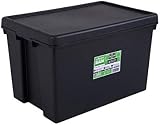 Wham Bam 62 Litre Reusable Storage Box with Lid Black 59.5 x 40 x 37 cm
