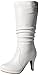 Top Moda Womens Page-43 Mid Calf Round Toe Slouched High Heel Boots