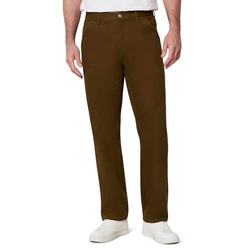 Amazon Essentials Men's Men's Rigid Relaxed-Fit Workwear Jean, Deep Brown, 40Wx…