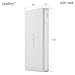 Power Bank Leadtry 20000mah External Battery with Powerful Dual USB Port Portable Charger Backup Pack Build in Flash Light for Iphone 6s 6 Plus, Ipad and Samsung Smart Phone, Tablet Pcs (White)