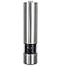Battery Powered Brushed Stainless Steel Salt, Pepper, or Spice Mill | One Touch Automatic Battery Powered Pepper Grinder | Single Pepper Mill