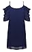 Women's Summer Spaghetti Strap Sundress Trumpt Sleeve Beach Slip Dress Navy Blue Medium