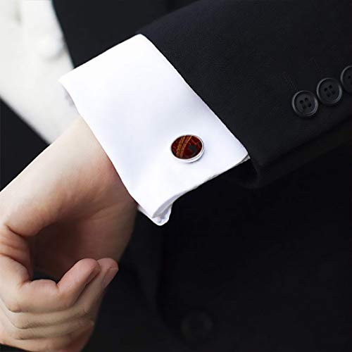 Dan Smith C.C.AD.C.002 Paisley Style Goods Stainless Steel Cufflinks 6 Pairs Available Series For Play - Thumbnail 3