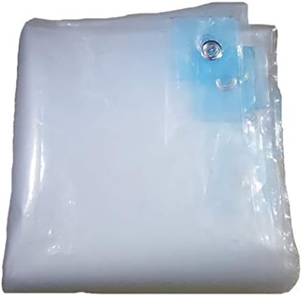 YFMMM Clear Tarps Heavy Duty Waterproof - Vinyl Transparent Tarps with Grommets, Outdoor Camping Tarpaulin,3x3m/9.9x9.9ft