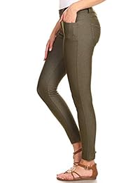 Pantalones de trabajo para dama, mezcla de algodón, elásticos, 3 4 capri