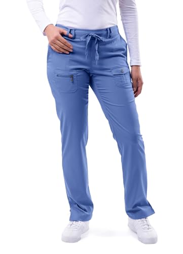 Adar PRO Divise Sanitarie Donna - Pantaloni Yoga Skinny per Camice - P4100T - Ceil Blue - 2X