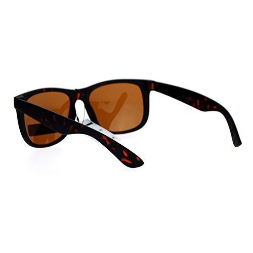 Polarized Sunglasses Classic Square Unisex Anti-glare UV400 Matte Tort, Brown