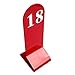 Aspire 10PCS Acrylic Table Numbers, Tent Style Numbers Sign, Double Sided Table Number Card for Restaurant-Red-Number 1to10