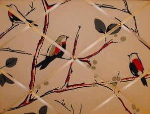 Rosey Rose Medium Prestigious Berkely Square Hand Crafted Fabric Notice/Pin/Memo Board