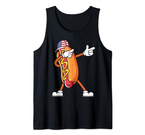 HOT DOG Hotdog Shirts Boys Men Women Fourth 4th of July Tank Top
