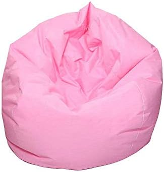 Inwinner Waterproof Removable Slip Bean Bag Chair Large Storage Bean Bag Lounger Sack Oxford Chair Cover for Kids,Teens and Adults (Pink)