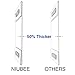 NIUBEE 5x7 inch Wall Mount Acrylic Sign Holder with Double Sided Tape Adhesive for Office, Home, Store, Restaurant, No Drilling - Horizontal (6 Pack)